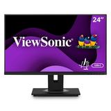 ViewSonic VG2456 24 Inch 1080p Monitor with USB 3.2 Type C Docking Built-in Gigabit Ethernet and 40 Degree Tilt Ergonomics for Home and Office (Pre-Owned: Like New)