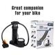 Addmotor Mini Portable Foot Bike Pump with Pressure Gauge Tire Air Pump Black