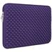 RAINYEAR 15 Inch Laptop Sleeve Diamond Foam Shock Resistant Neoprene Padded Case Fluffy Lining Protective Zipper Cover Carrying Bag Compatible with 15.4 MacBook Pro Touch Bar A1707 A1990(Purple)