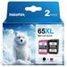 65XL Ink Cartridge for HP 65 XL Ink 65 Ink Cartridge Use with HP Deskjet 2652 2652 Printer Ink and 3755 3752 2655 Envy 5055 5000 5052 5014 Printer (1 Black 1 Tri-Color 2-Pack)