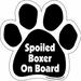 Imagine This Paw Car Magnet Spoiled Boxer on Board 5-1/2-Inch by 5-1/2-Inch