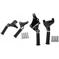 1 Set Footrests Rear Passenger Foot Pegs Assembly & 1 Set Motorcycle Black Rear Foot Pegs Footpegs Mount