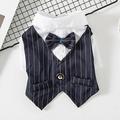 Dog And Cat Gentleman Clothes Wedding Suit Formal For Small Dogs Bowtie Tuxedo Pet Outfit For Cat Spring And Summer Suits Cats Thin Section Small Suit Stylish Dress Teddy Shirt