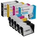 LD Products Remanufactured Ink Cartridge Replacements for Epson 702 High Yield 702xl Ink Cartridges for Epson Printer Workforce Pro WF-3720 WF3720 WF-3733 (2 Black 1 Cyan 1 Magenta 1 Yellow 5-Pack)