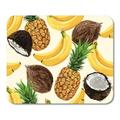 LADDKE Colorful Tropical Beautiful Pattern Bananas Coconuts Pineapples Floral Summer Green Fruit Mousepad Mouse Pad Mouse Mat 9x10 inch