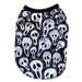 Zupora Halloween Soft Pet Clothes Skull Bone Print Pet Shirts Vest Puppy Kitten Shirts Sleeveless Round Neck Pullover T-shirts Outfit Apparel Tank Tops Spring Summer for Small Medium Dogs Cats S-5XL