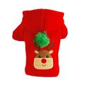 Topumt Christmas Dogs Reindeer Costume for Small Dog Christmas Girl Dog Sweater Coat Dress Puppy Skirts Dog Princess Dress Clothes Boy Dog Hoodies Sweater Coats for Small Dogs Xmas Gift