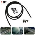 Car Windshield Washer Wiper Water Spray Nozzle Jet & Hose Connector For Toyota