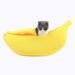 Funny Banana Shaped Pet House Warm Soft Punny Dogs Winter Warm House Basket for Chinchilla Guinea Hamster - M Size_M
