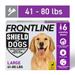 FRONTLINEÂ® Shield for Dogs Flea & Tick Treatment Large Dog 41-80 lbs Purple Box 6ct