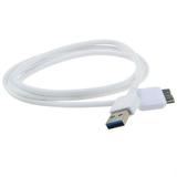 PwrON Compatible White USB 3.0 PC Cable Cord Replacement for Toshiba Canvio Basics HDTB110XK3BA HDTB115XK3BA