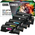 Cool Toner Compatible Toner Replacement for Dell 331-0777 331-0778 331-0779 331-0780 High Yield (2 * Black Cyan Magenta Yellow 5-Pack)