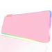 Pink RGB Gaming Mouse Pad 31.5x12 Inch PC XL Large Extended Glowing Led Light Up Desk Pad Non-Slip Rubber Jmiyav Base Computer Keyboard and Mouse Pad Cool Cute Mousepad Mat