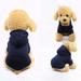 VANLOFE Small Dog Clothes Winter Pet Coat Warm Solid Color Dog Clothing Navy Dog Clothes XL