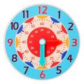 Feledorashia Telling Time Teaching Clock for Kids Toddlers 5.5 inch Silent Montessori-Wood Learning Toy Clock Perfect Pre-School Learning Games for Classrooms Playrooms Kids Bedrooms