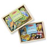 Melissa & Doug Wooden Magnets Set - Animals and Dinosaurs With 40 Wooden Magnets