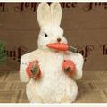 Eyicmarn Easter Straw Rabbit Handicraft Desktop Bunny Ornament for Bedroom