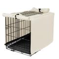 Seamander Dog Crate Cover 22 Tan Durable Waterpoof and Windproof Dog Crate and Pet Kennel Cover Fits 1-door 2-doors 3-doors steel wire Dog Crate and Pet Kennel