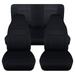 T199-Designcovers Fits 1997-2002 Jeep Wrangler TJ 2door Cototn Seat Covers:Black - Full Set