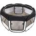 Pet Foldable Playpen Exercise Kennel Indoor/Outdoor for Dogs Cats 45 Portable Foldable 600D Oxford Cloth & Mesh Pet Playpen Fence with Eight Panels