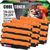 Cool Toner 12-Pack Compatible Toner Cartridge for Brother TN-221 TN-225 TN-221BK TN 225 for MFC-9340CDW MFC-9130CW HL-3170CDW MFC-9330CDW HL-3140CW Printer Ink (3*Black 3*Cyan 3*Magenta 3*Yellow)