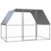 Anself Outdoor Chicken Coop Cage with Door Galvanized Steel Hen Hutch Poultry House Pet Animal Home for Garden Backyard Lawn 9.8ft x 6.6ft x 6.6ft (W x D x H)