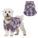 PUMYPOREITY Dog Plaid Shirt Dog Summer Outfit Soft Clothes for Bulldog Small Medium Dogs Summer Polo T-Shirt Machine Washable