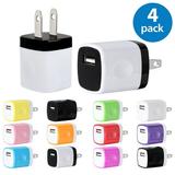 Afflux 4x 1A Universal USB Wall Charger Adapter AC Travel For Samsung Galaxy S4 S5 S6 Edge S7 S8 Plus Edge Note 3 4 5 iPhone 5 C SE 6S Plus 7 Plus LG V10 V20 LG G5 G6 HTC M9 M10 Nexus 5X 6P Black