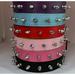 Vegan Leather Spiked Dog Collar XS S M L PU Leather Studded Dog Collar 1 Row Anti-Bite Studded Dog Collar - XS-Purple