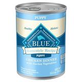 Blue Buffalo Homestyle Recipe Chicken Pate Wet Dog Food for Puppies Whole Grain 12.5 oz. Can