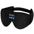 Sleep Headphones Wireless Bluetooth Headband Sleep Mask Headphones Breathable 3D Sports Earphones Black