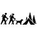 Tomshoo Waterproof Hiker Camper Sticker for Rear Window and Tailgate Dog Camping Tent Decal