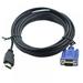 HDMI to VGA Adapter Cable 6ft/1.8m-10ft/3m 1080P HDMI Male to VGA Male Active Video Converter Cord Support Notebook PC DVD Player Laptop TV Projector Monitor