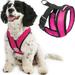 Gooby Comfort X Head-In Harness - Flamingo Pink X-Large - Breathable Lightweight Wrinkle Free Mesh Harness with Patented Choke-Free X Frame for Small Dog and Medium Dog Indoor and Outdoor use