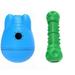 Treat Dispensing Toys+Chew Toys for Dogs Wobble Dog Puzzle Toys IQ Dog Treat Ball Dog Food Dispenser Toy & Rubber Dental Chew Toy