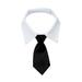 Bowake Tuxedo Bow Ties Adjustable Formal Tie White Collar Dog Necktie Pet Accessories