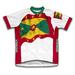 Grenada Flag Short Sleeve Cycling Jersey for Women - Size 2XL