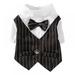 Prettyui Dog Cat Clothes Formal Shirt Bowtie Tuxedo Pet Outfit Spring Summer Suits Cats Thin Section Small Suit Dress Teddy Shirt
