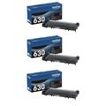 Brother Genuine TN630 3-Pack Standard Yield Black Toner Cartridge with approximately 1 200 page yield/cartridge