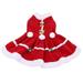 Pet Sweater Pet Dog Dress Solid Color Christmas Coat Sweatshirt Vest Pets Cat Warm Pets Polyester Red