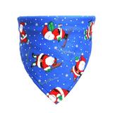 PhoneSoap Christmas Pet Saliva Towel Dog Scarf Cat Decoration Scarf Pet Decoration Blue