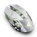 Wireless Mouse Portable Mobile Optical Mouse with USB Receiver Wireless Silent LED Backlit Gaming Mouse for Notebook PC Laptop Computer Macbook White