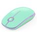 VIVEFOX 2.4G Slim Wireless Mouse with Nano Receiver Less Noise Portable Mobile Optical Mice for Notebook PC Laptop Computer MacBook(Green and Purple)