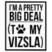 Dog Shirt Vizsla Paw Print Funny Pet Love Wall Decals for Walls Peel and Stick wall art murals Black Small 8 Inch