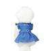 Popvcly Dog Clothes for Small Dogs Girl Dog Denim Dress Puppy Cute Bow Skirt Pet Outfits XL