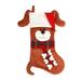 Christmas Stockings Embroidered Dog Cat Pattern Xmas Theme Socks for Party Holiday Home Hat Dog