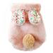 Pet Dog Costume Cute Plush Floral Bunny Cotton Jacket Pet Coat Cotton Soft Pullover Cute Costume Rabbit Design 2-Legged Cotton-Padded Coats for Dog Outfits