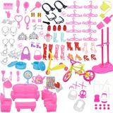 Kids Barbies Doll Interactive Toy Portable Decorative Toys House Accessories