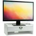 Excello Global Products Wooden Monitor Stand - White - EGP-HD-0421A