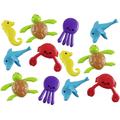 BULK 48 - Tiny Ocean Sealife Animal Bendable Fidget Toys - Cute Mini Sea Animal Figurines - Party Favors Prizes Egg Fillers Toy Giveaways (4 DOZEN)